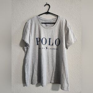 Polo Ralph Lauren Women’s Heather grey short-sleeve logo tee size XL